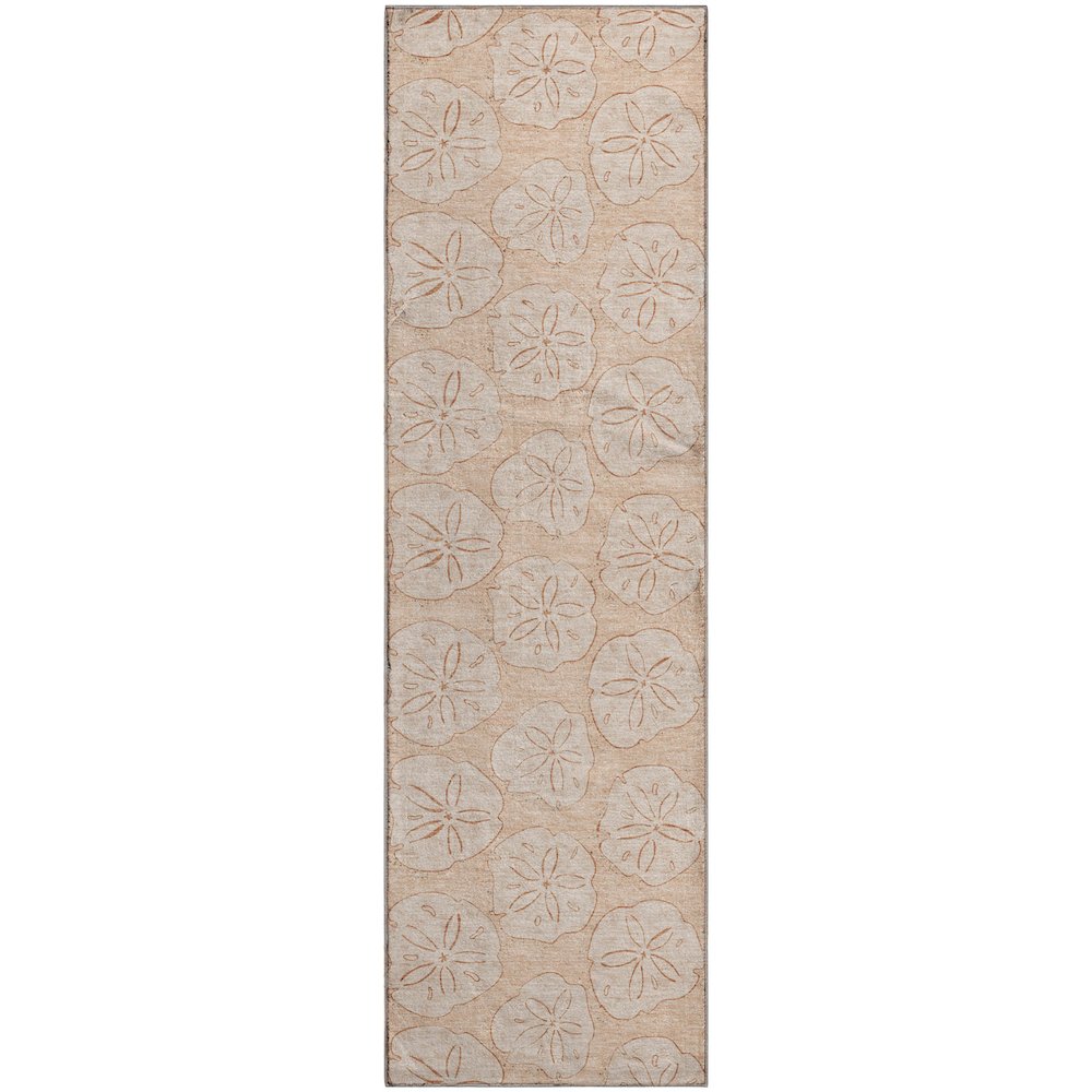 Premium Machine Washable Mayfield  Nectarine 2'3" x 7'6" Runner Rug. Picture 1