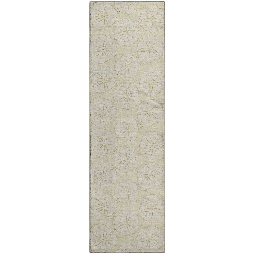 Premium Machine Washable Mayfield  Sand 2'3" x 7'6" Runner Rug. Picture 1