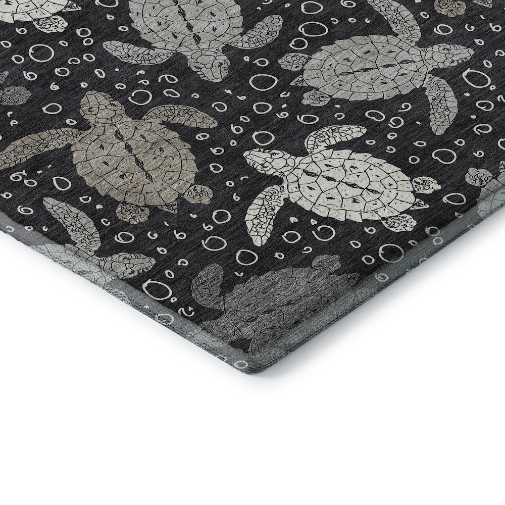 Premium Machine Washable Mayfield  Midnight 1'8" x 2'6" Rug. Picture 3