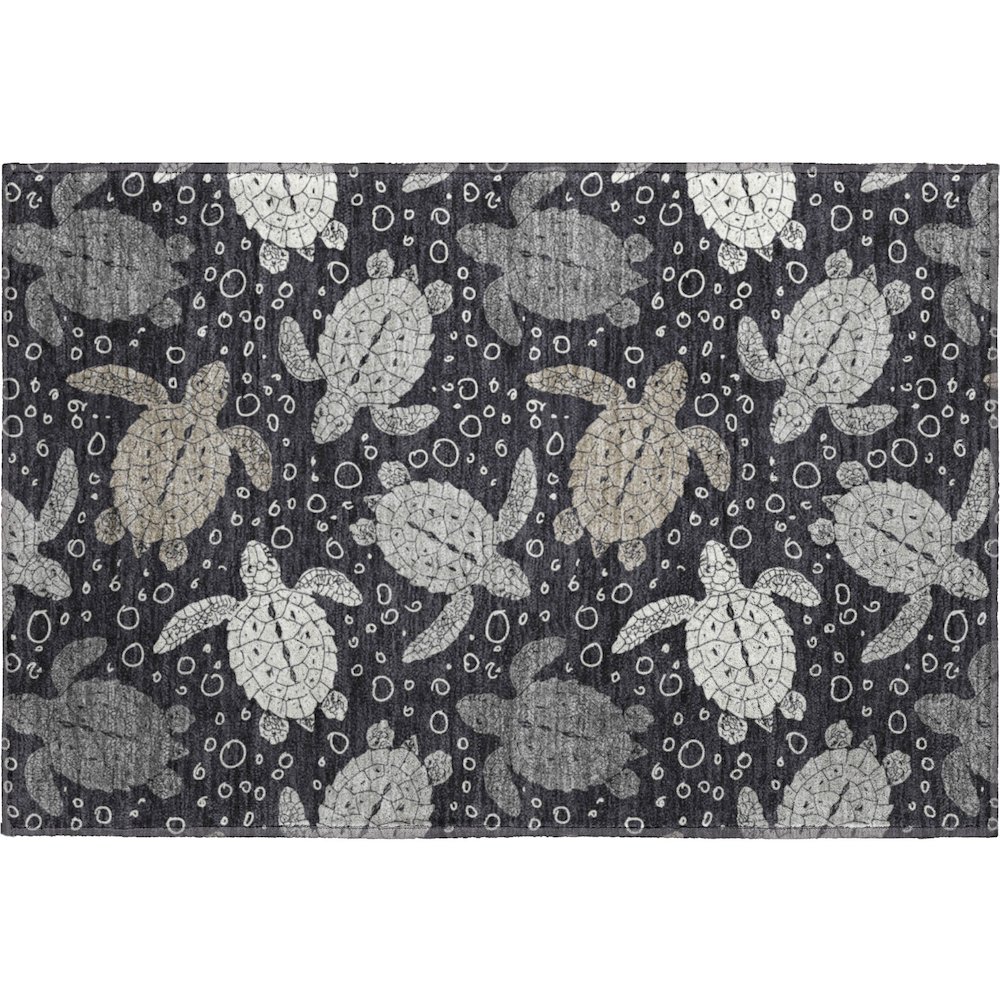 Premium Machine Washable Mayfield  Midnight 1'8" x 2'6" Rug. Picture 1