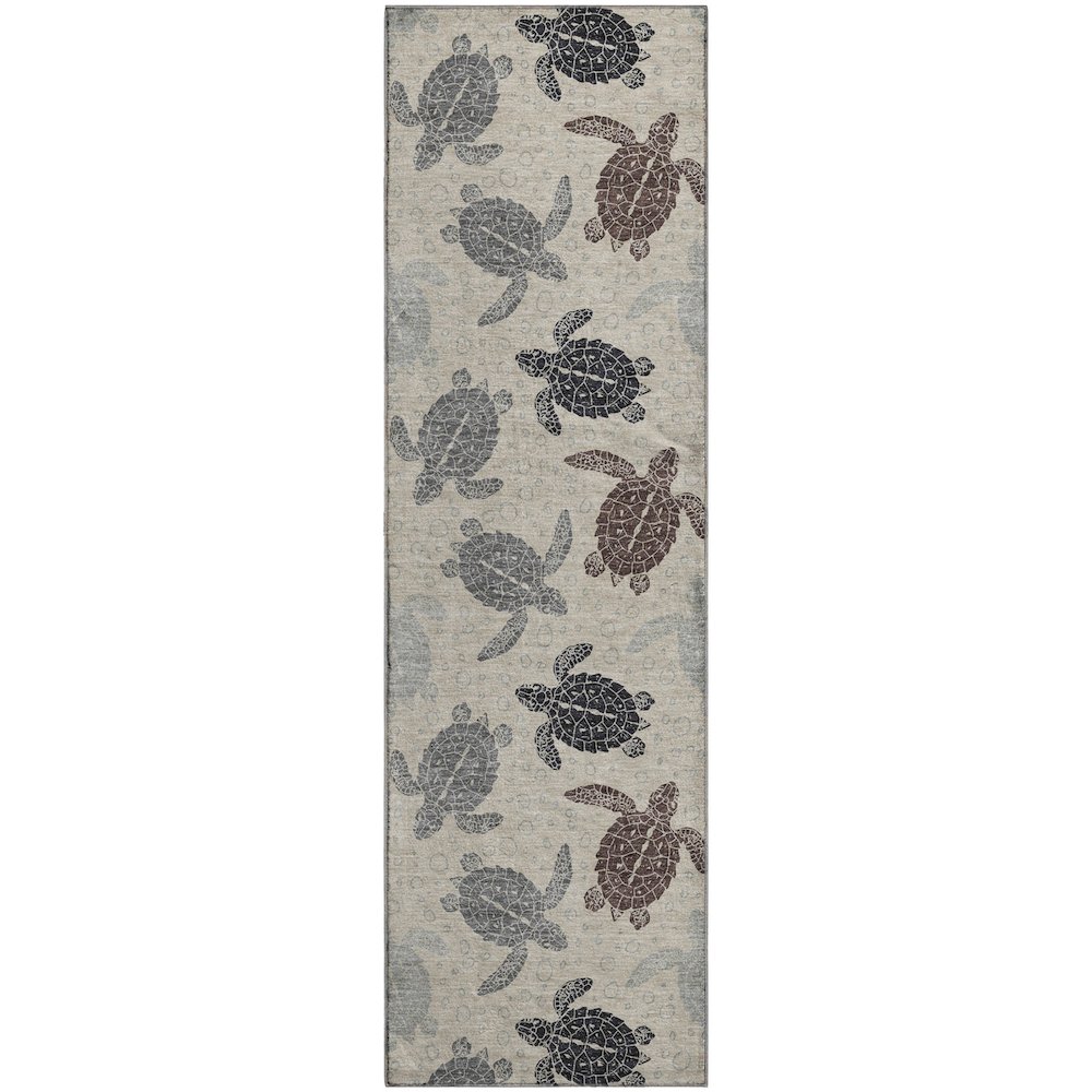 Premium Machine Washable Mayfield  Sand 2'3" x 7'6" Runner Rug. Picture 1