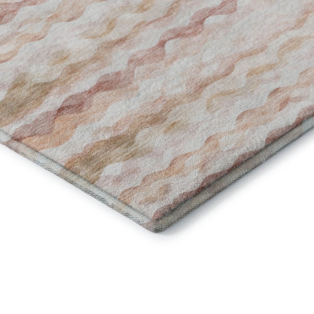 Premium Machine Washable Mayfield  Peach 1'8" x 2'6" Rug. Picture 3