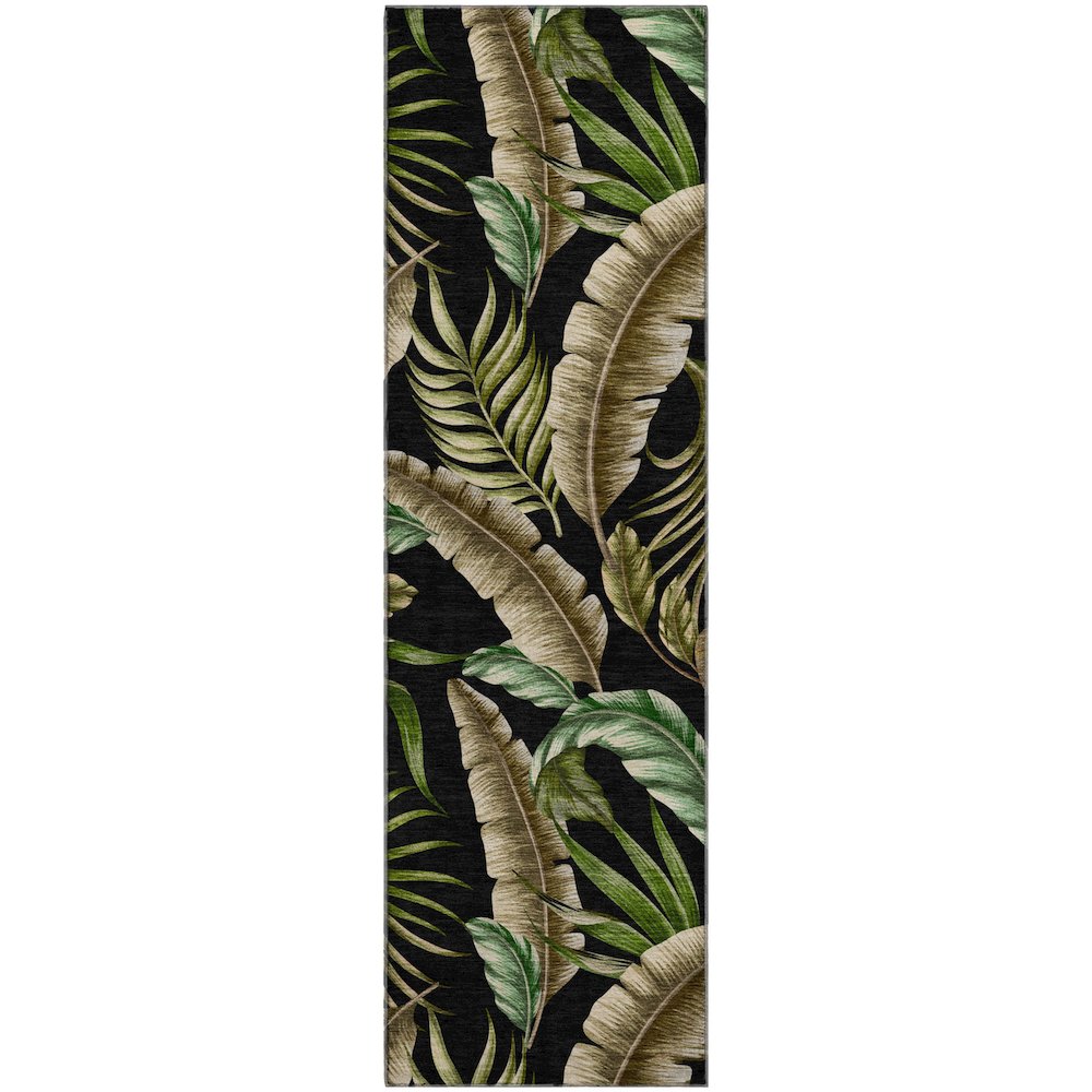 Premium Machine Washable Mayfield  Midnight 2'3" x 7'6" Runner Rug. Picture 1