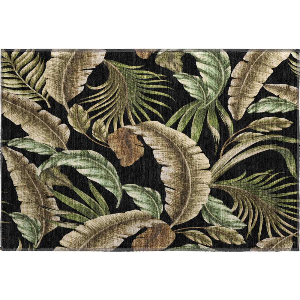 Premium Machine Washable Mayfield  Midnight 1'8" x 2'6" Rug. Picture 1