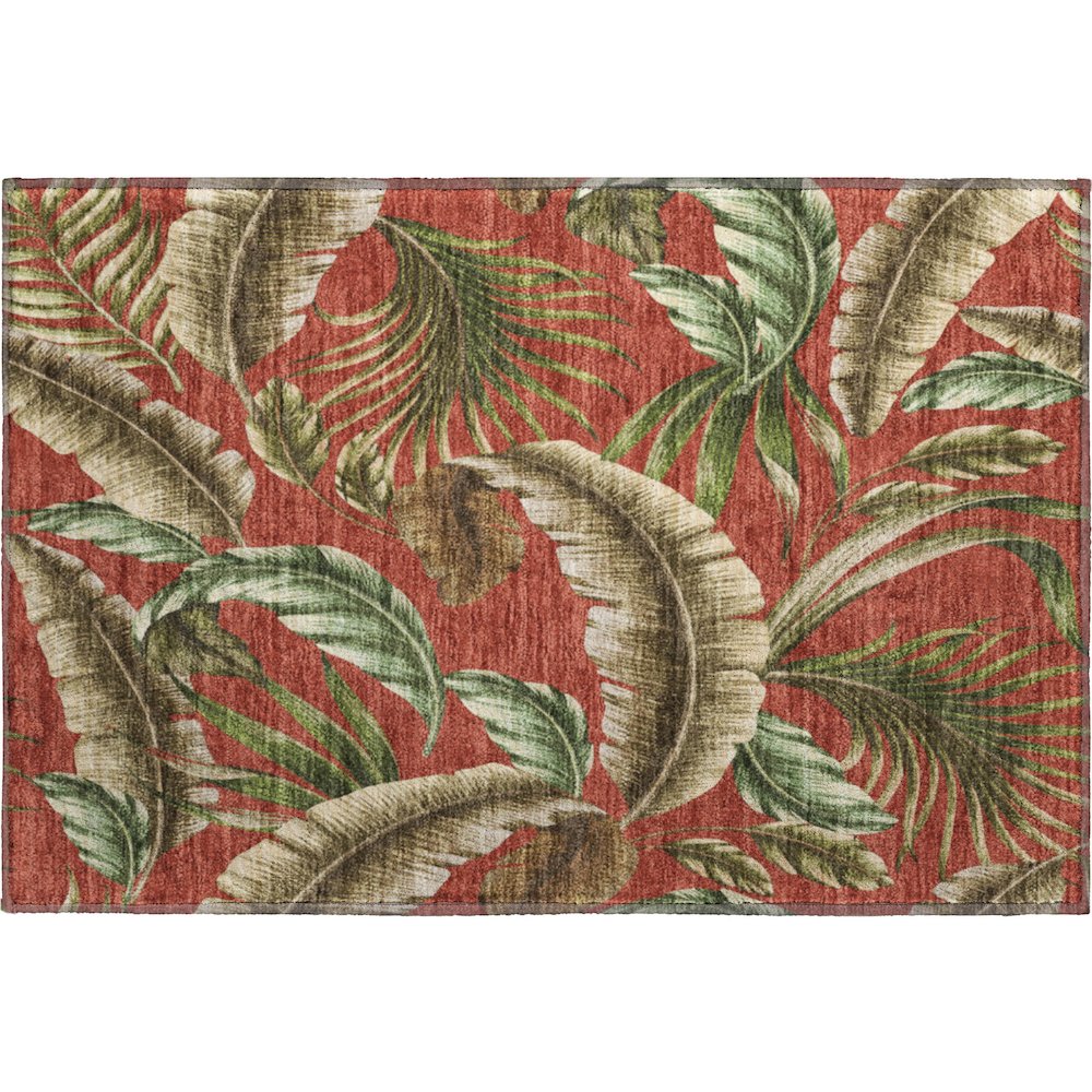 Premium Machine Washable Mayfield  Spice 1'8" x 2'6" Rug. Picture 1