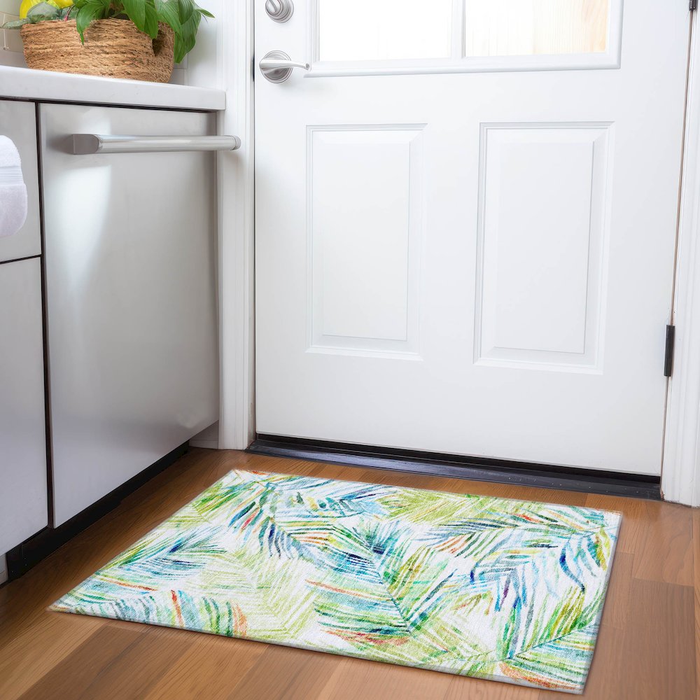 Premium Machine Washable Mayfield  Multi 1'8" x 2'6" Rug. Picture 5