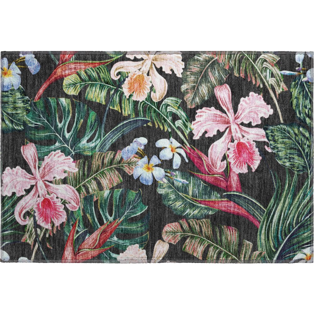 Premium Machine Washable Mayfield  Midnight 1'8" x 2'6" Rug. Picture 1