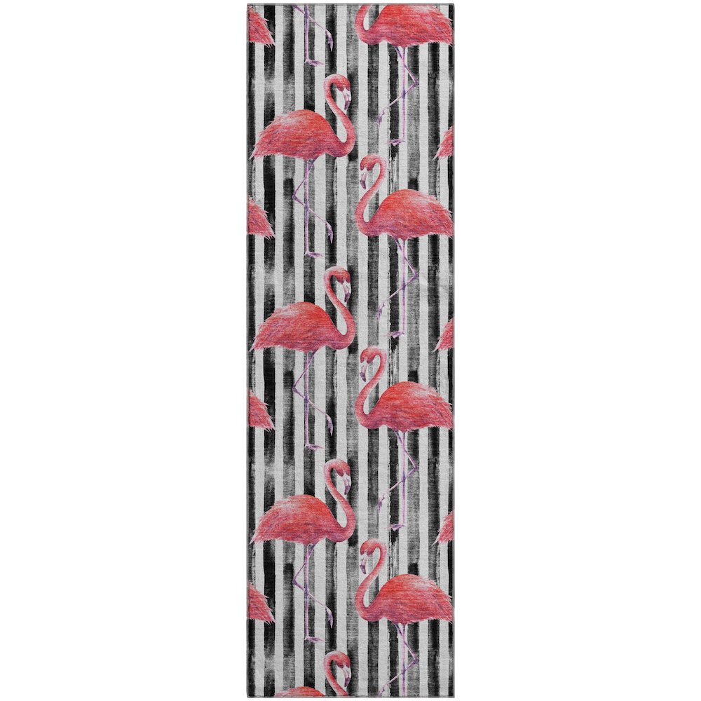 Premium Machine Washable Mayfield  Pink 2'3" x 7'6" Runner Rug. Picture 1