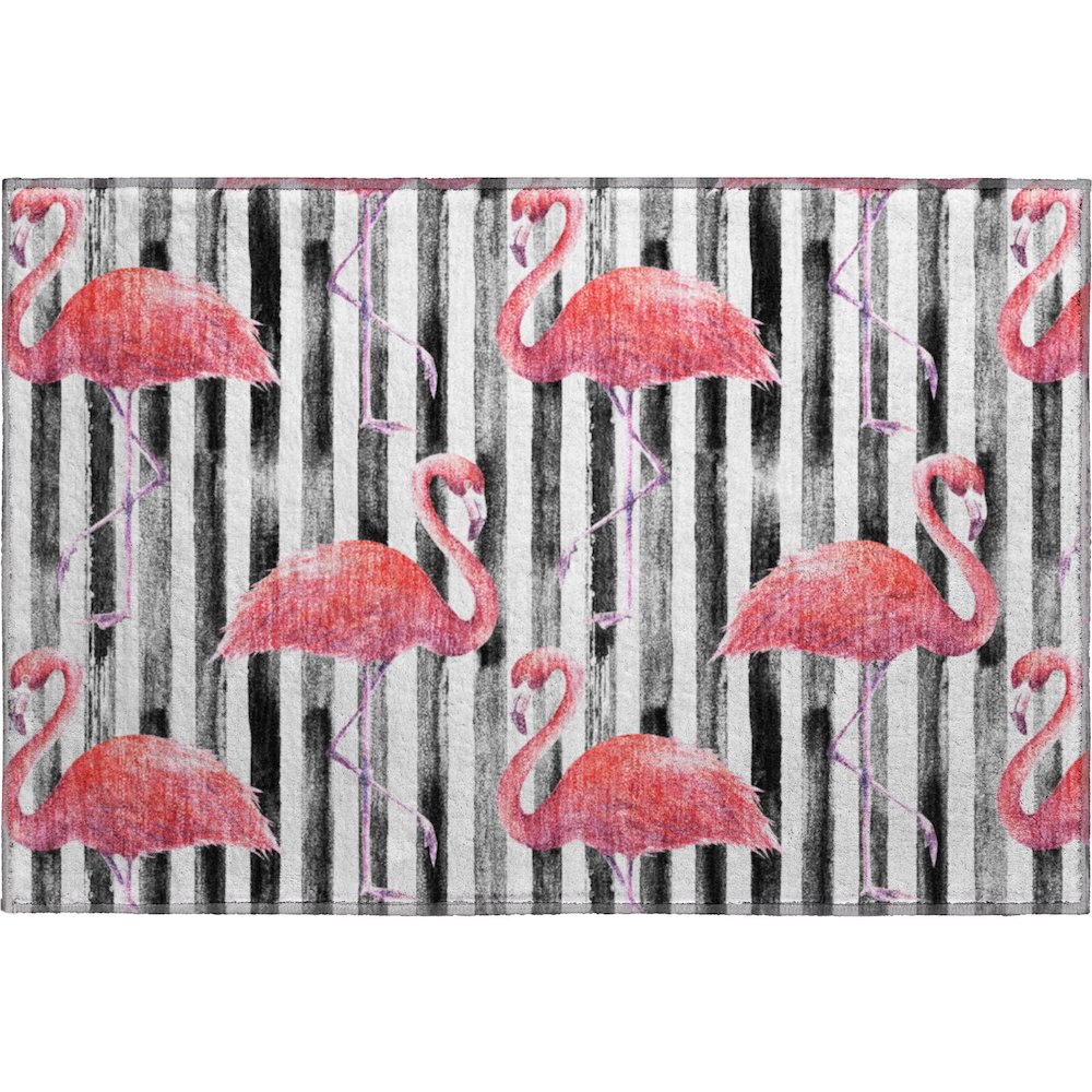 Premium Machine Washable Mayfield  Pink 1'8" x 2'6" Rug. Picture 1