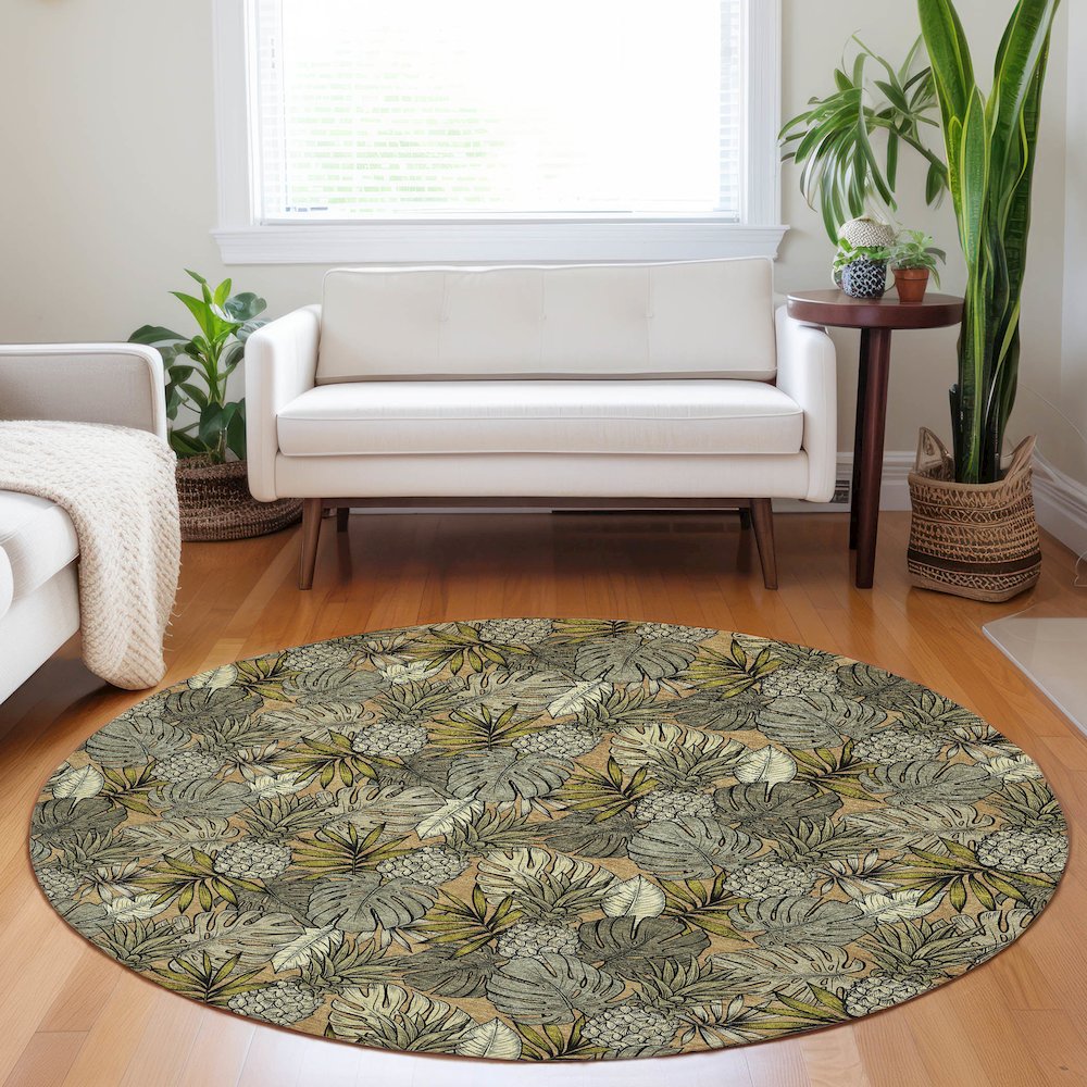 Premium Machine Washable Mayfield  Baja 8' x 8' Round Rug. Picture 5