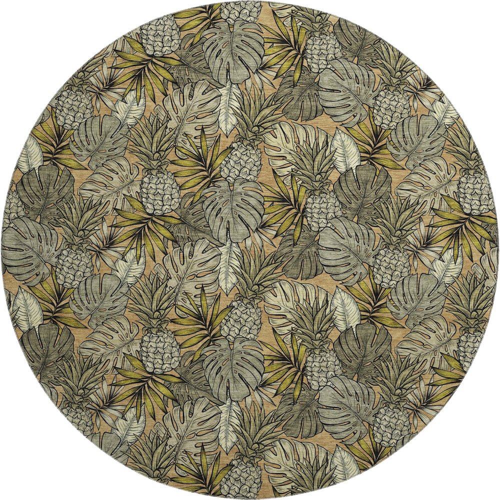 Premium Machine Washable Mayfield  Baja 8' x 8' Round Rug. Picture 1