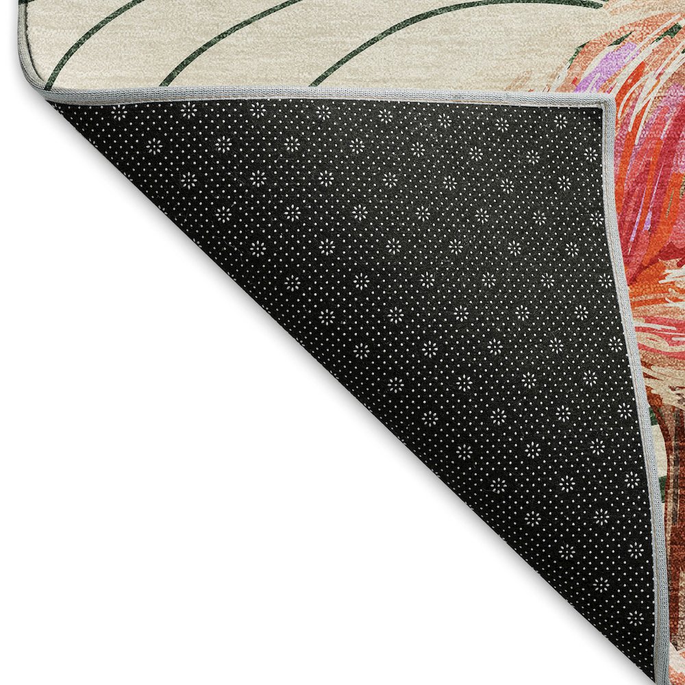Premium Machine Washable Mayfield  Pink 1'8" x 2'6" Rug. Picture 2