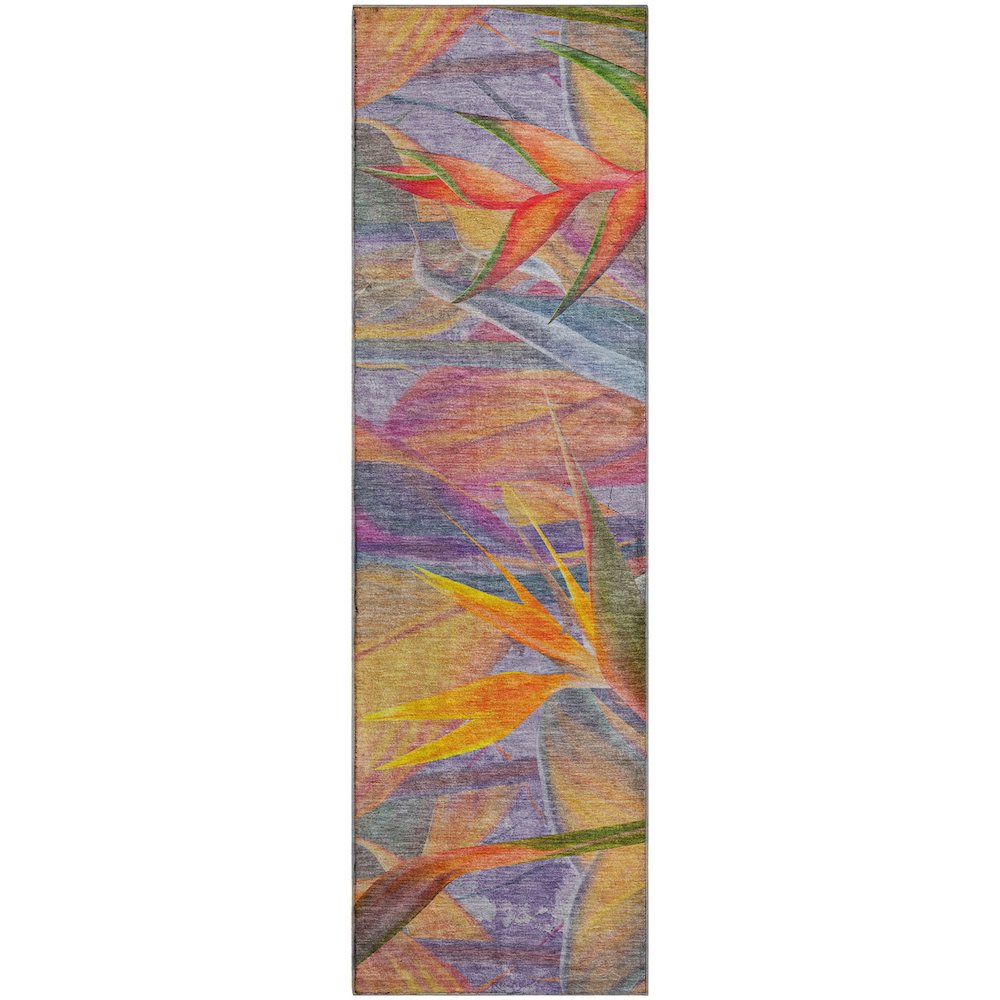 Premium Machine Washable Mayfield  Multi 2'3" x 7'6" Runner Rug. Picture 1
