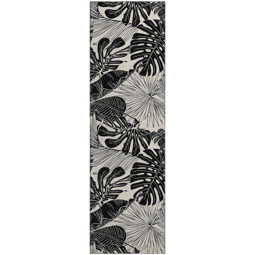 Premium Machine Washable Mayfield  Midnight 2'3" x 7'6" Runner Rug. Picture 1