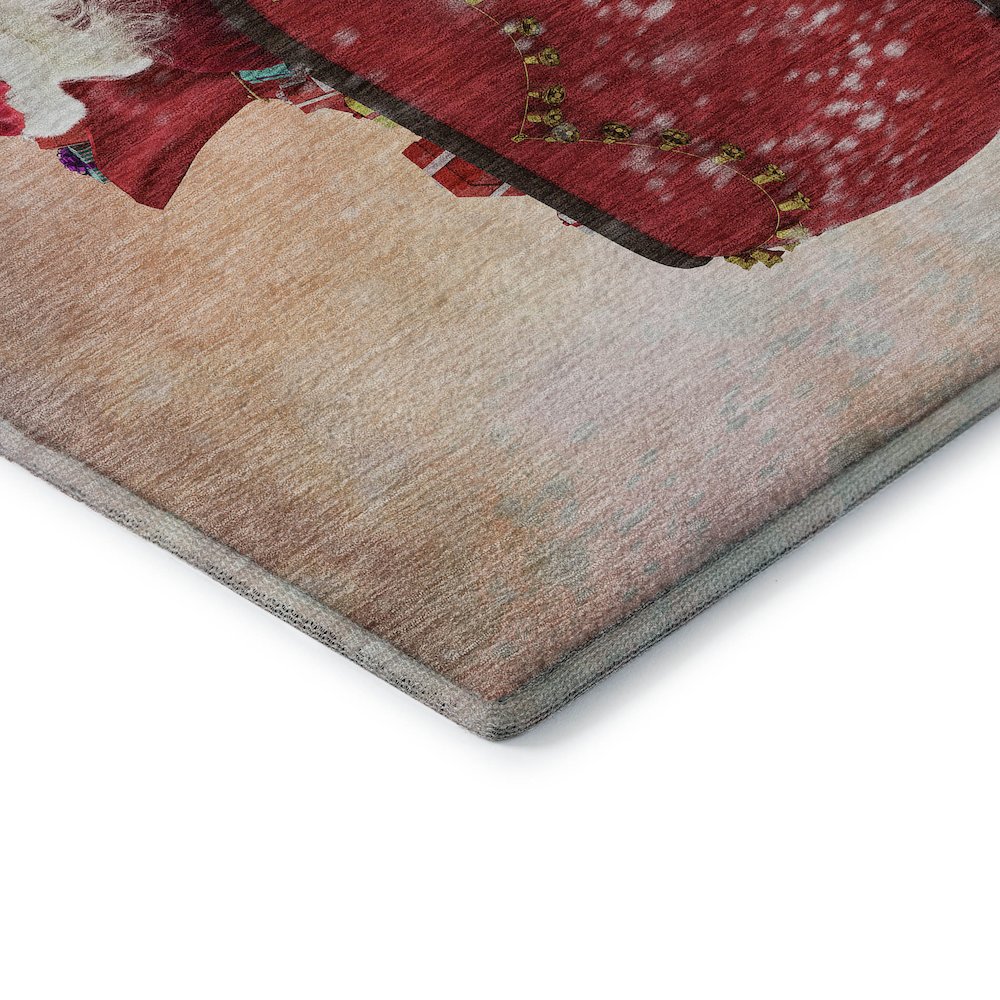 Premium Machine Washable Mayfield  Blue 1'8" x 2'6" Rug. Picture 3