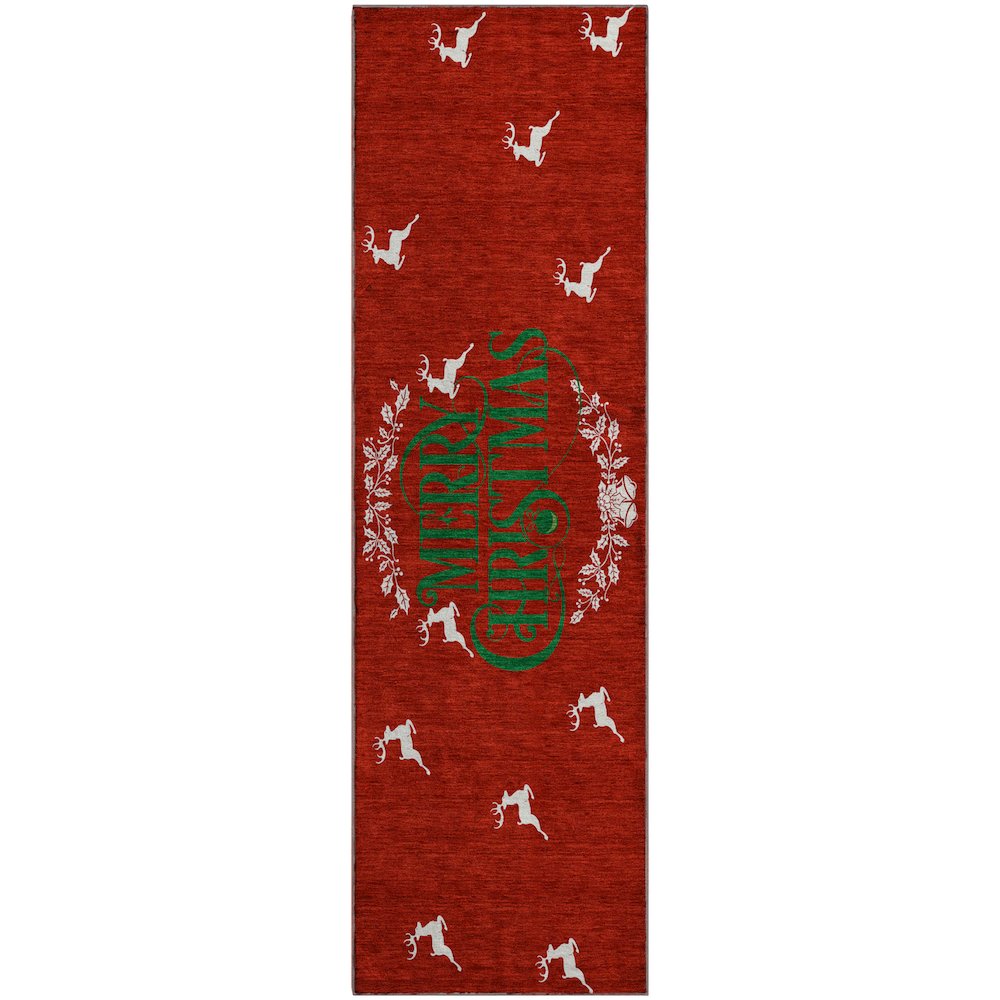 Premium Machine Washable Mayfield  Ruby 2'3" x 7'6" Runner Rug. Picture 1
