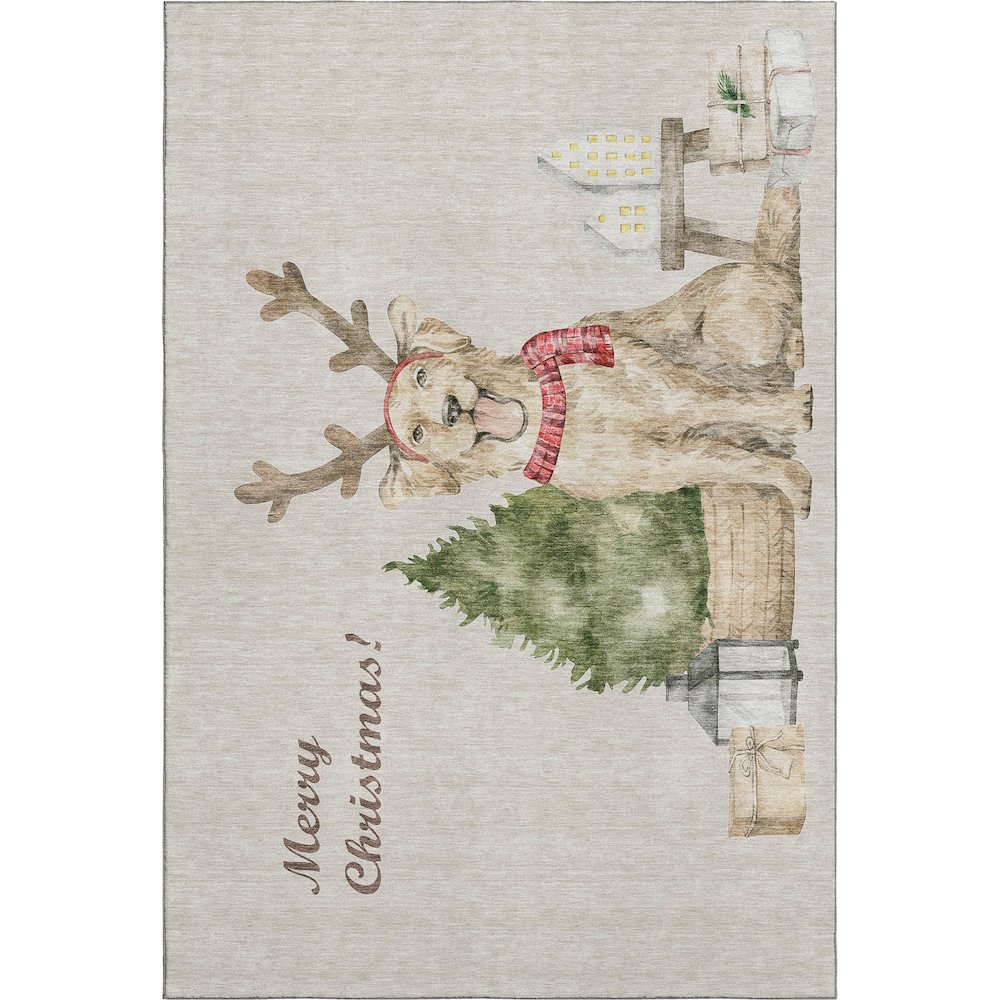 Premium Machine Washable Mayfield  Taupe 2'6" x 3'10" Rug. Picture 1