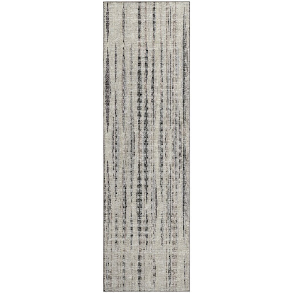 Premium Machine Washable Mayfield  Beige 2'3" x 7'6" Runner Rug. Picture 1