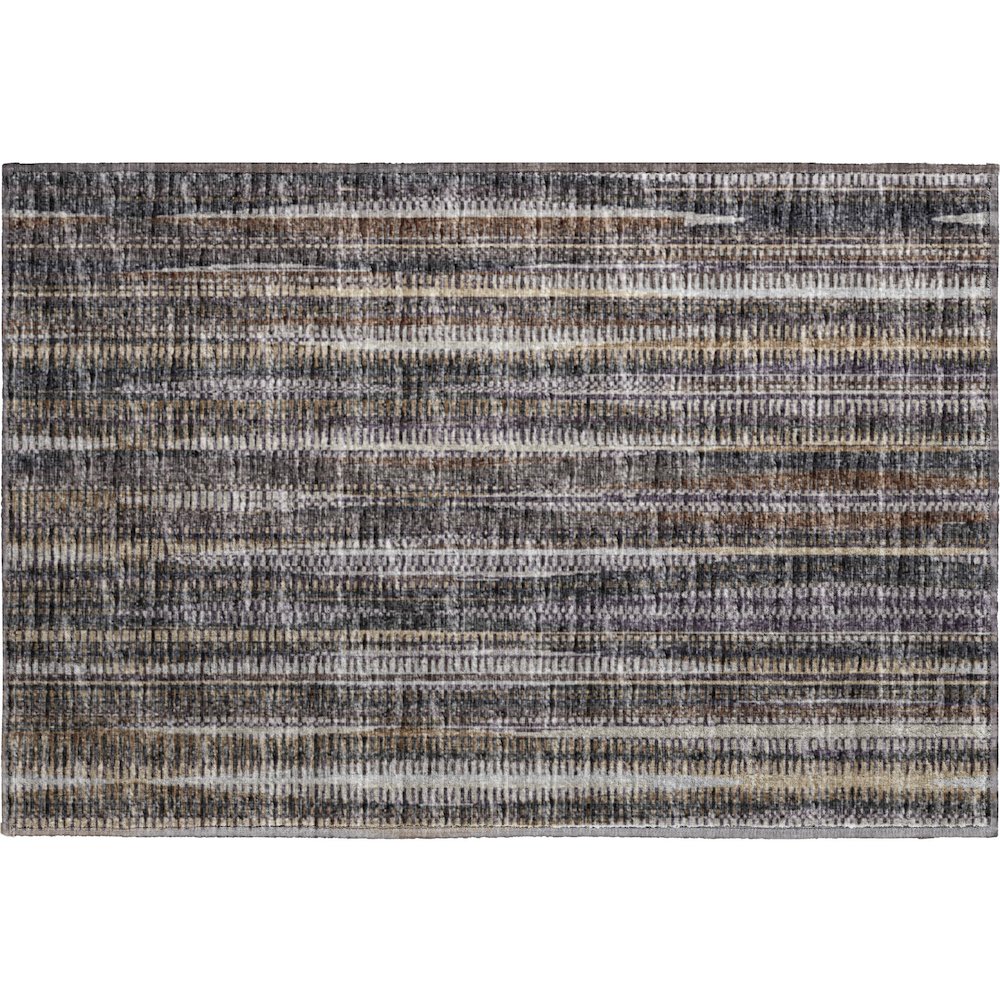 Premium Machine Washable Mayfield  Brown 1'8" x 2'6" Rug. Picture 1