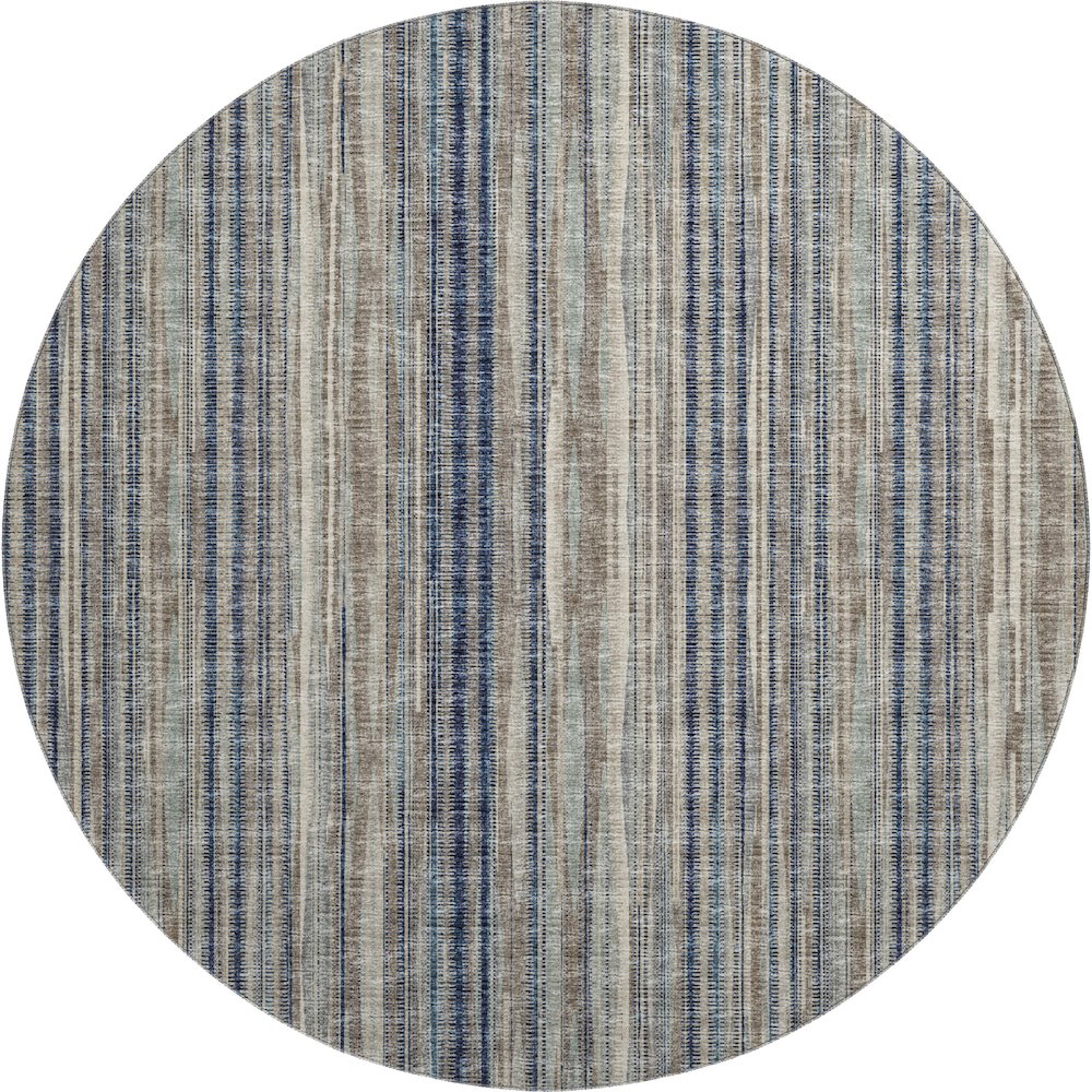 Premium Machine Washable Mayfield  Earth 8' x 8' Round Rug. Picture 1