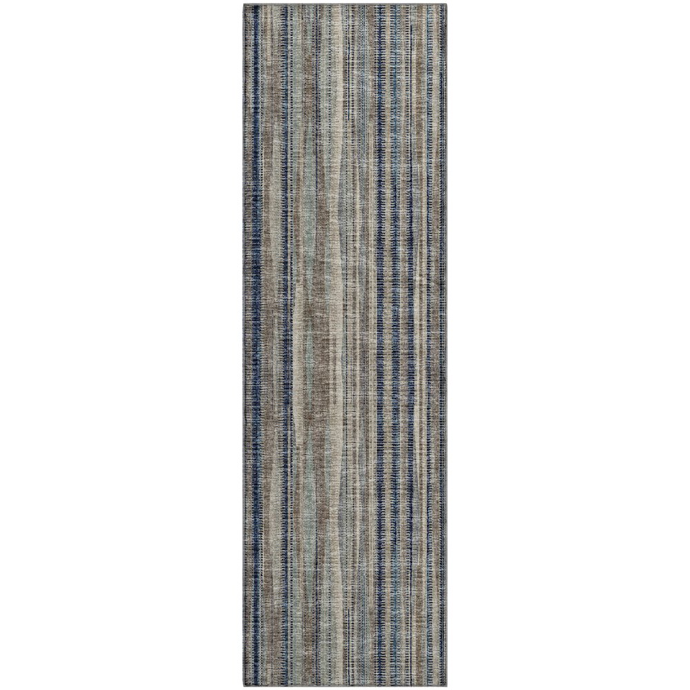 Premium Machine Washable Mayfield  Earth 2'3" x 7'6" Runner Rug. Picture 1