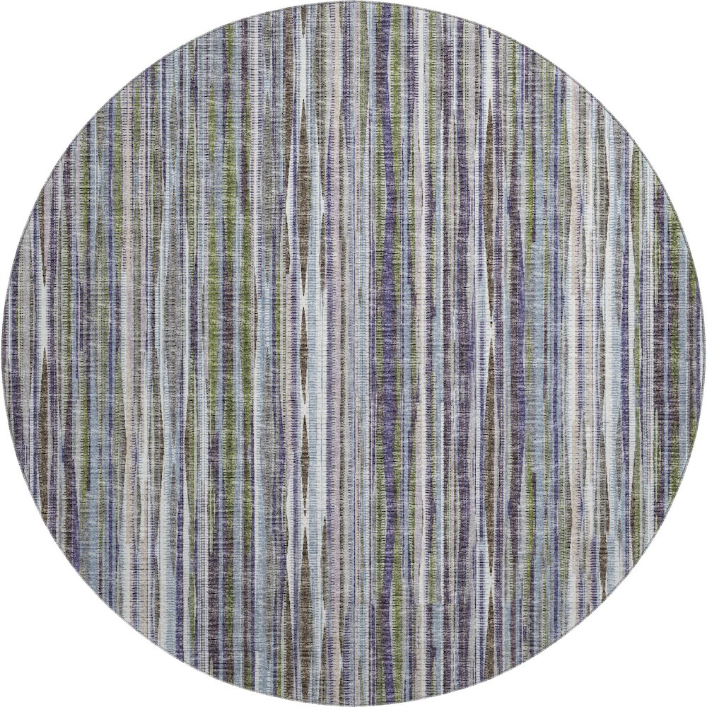 Premium Machine Washable Mayfield  Plum 8' x 8' Round Rug. Picture 1