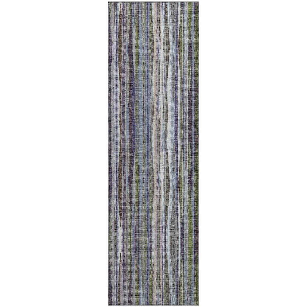 Premium Machine Washable Mayfield  Plum 2'3" x 7'6" Runner Rug. Picture 1