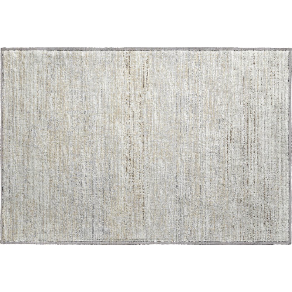 Premium Machine Washable Mayfield  Beige 1'8" x 2'6" Rug. Picture 1