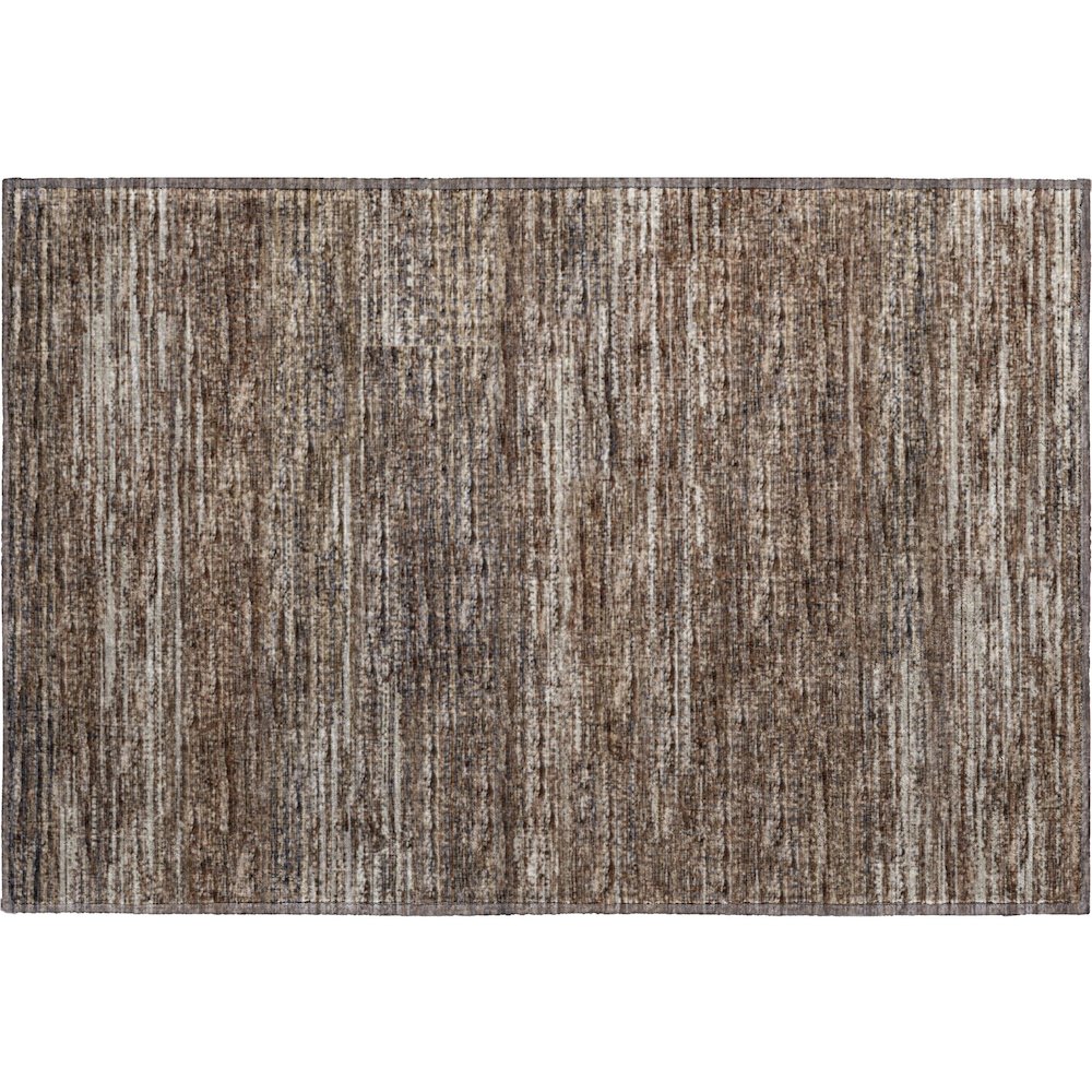 Premium Machine Washable Mayfield  Brown 1'8" x 2'6" Rug. Picture 1