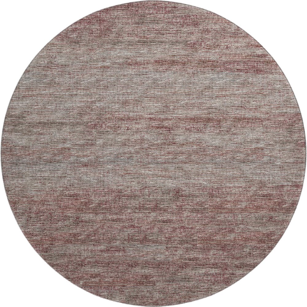 Premium Machine Washable Mayfield  Burgundy 8' x 8' Round Rug. Picture 1
