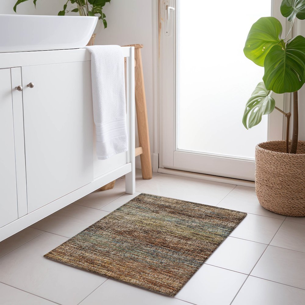 Premium Machine Washable Mayfield  Canyon 1'8" x 2'6" Rug. Picture 5