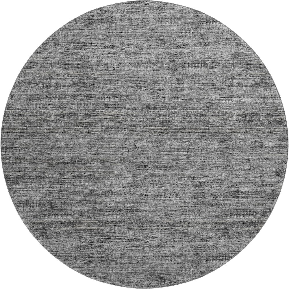Premium Machine Washable Mayfield  Gray 8' x 8' Round Rug. Picture 1
