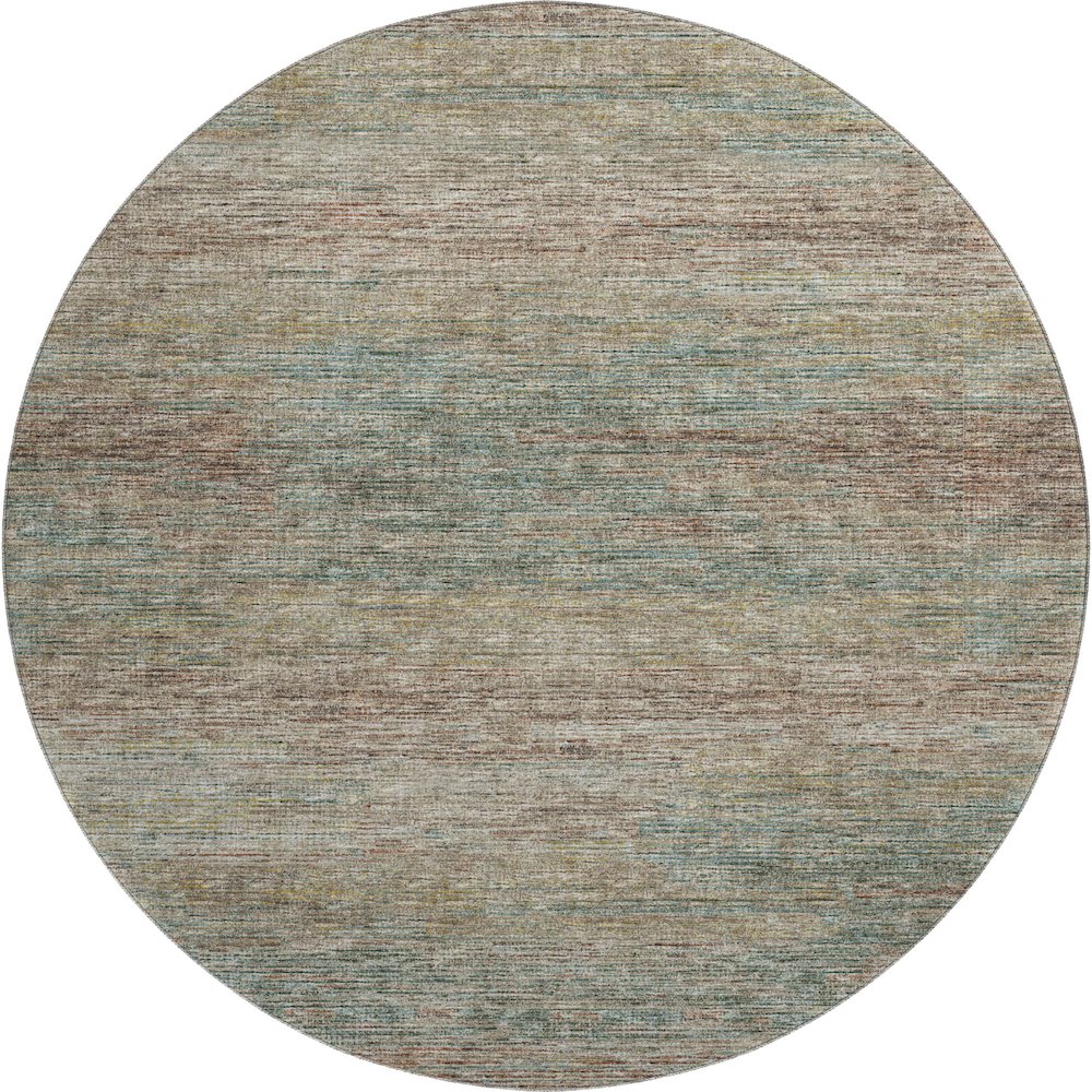 Premium Machine Washable Mayfield  Multi 8' x 8' Round Rug. Picture 1