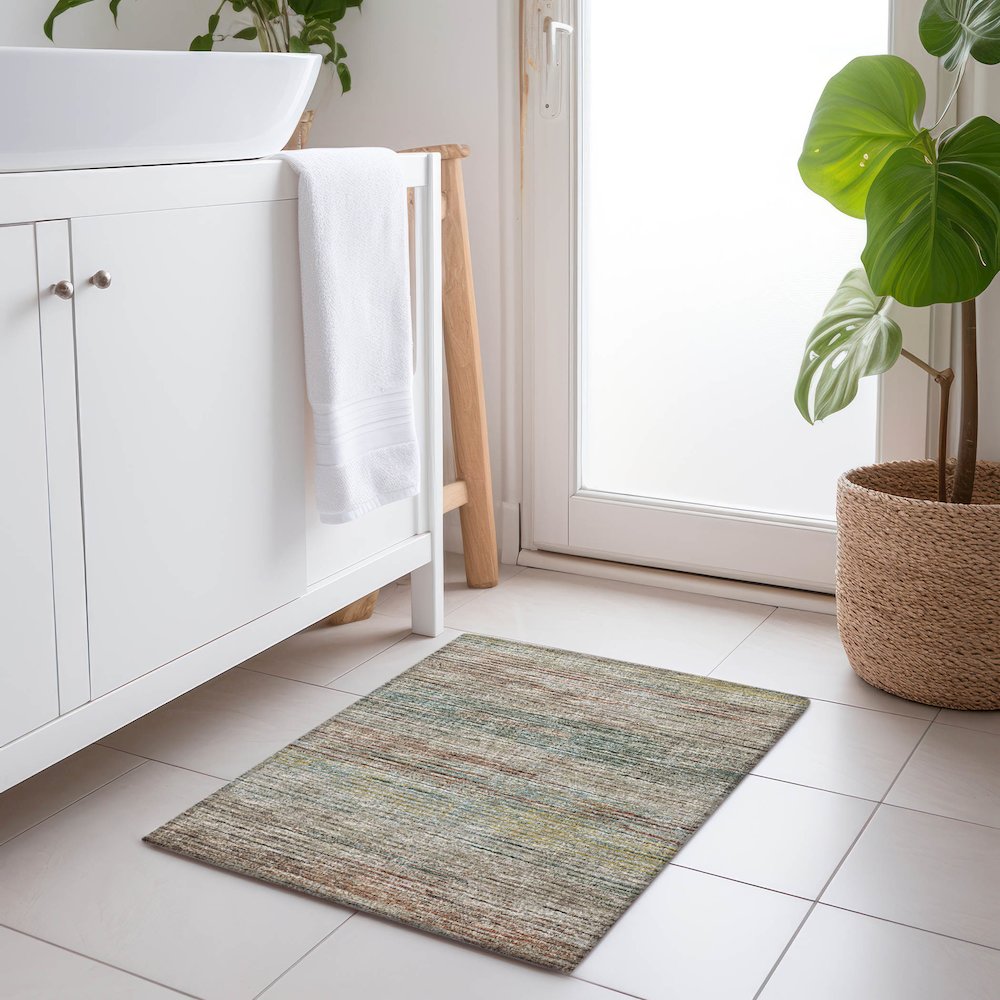 Premium Machine Washable Mayfield  Multi 1'8" x 2'6" Rug. Picture 5
