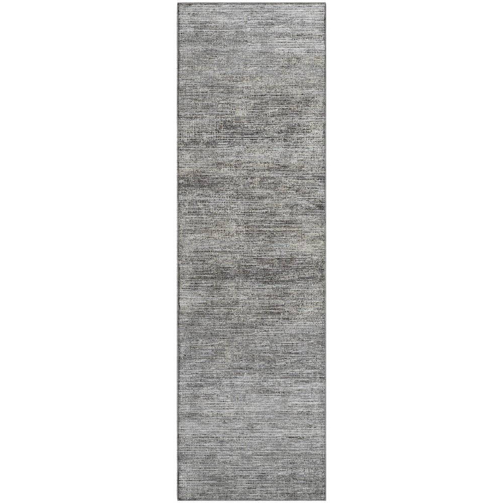 Premium Machine Washable Mayfield  Silver 2'3" x 7'6" Runner Rug. Picture 1