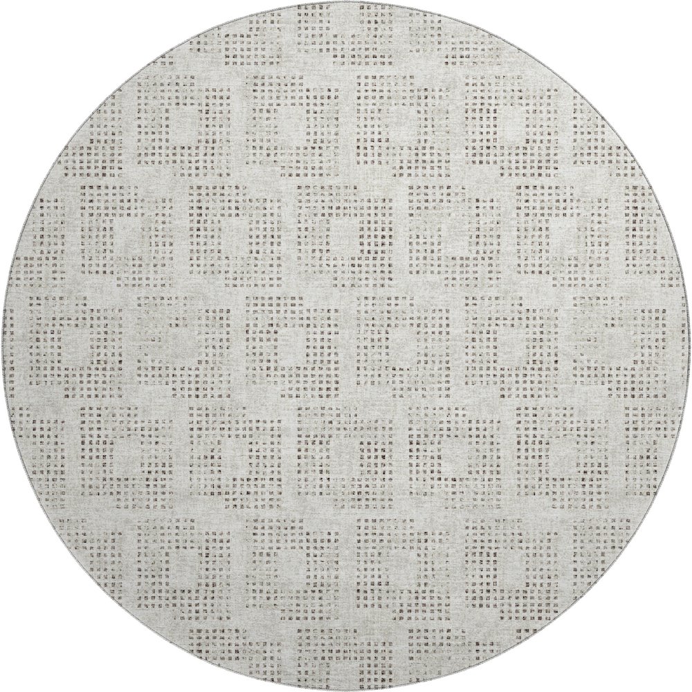 Premium Machine Washable Mayfield  Beige 8' x 8' Round Rug. Picture 1