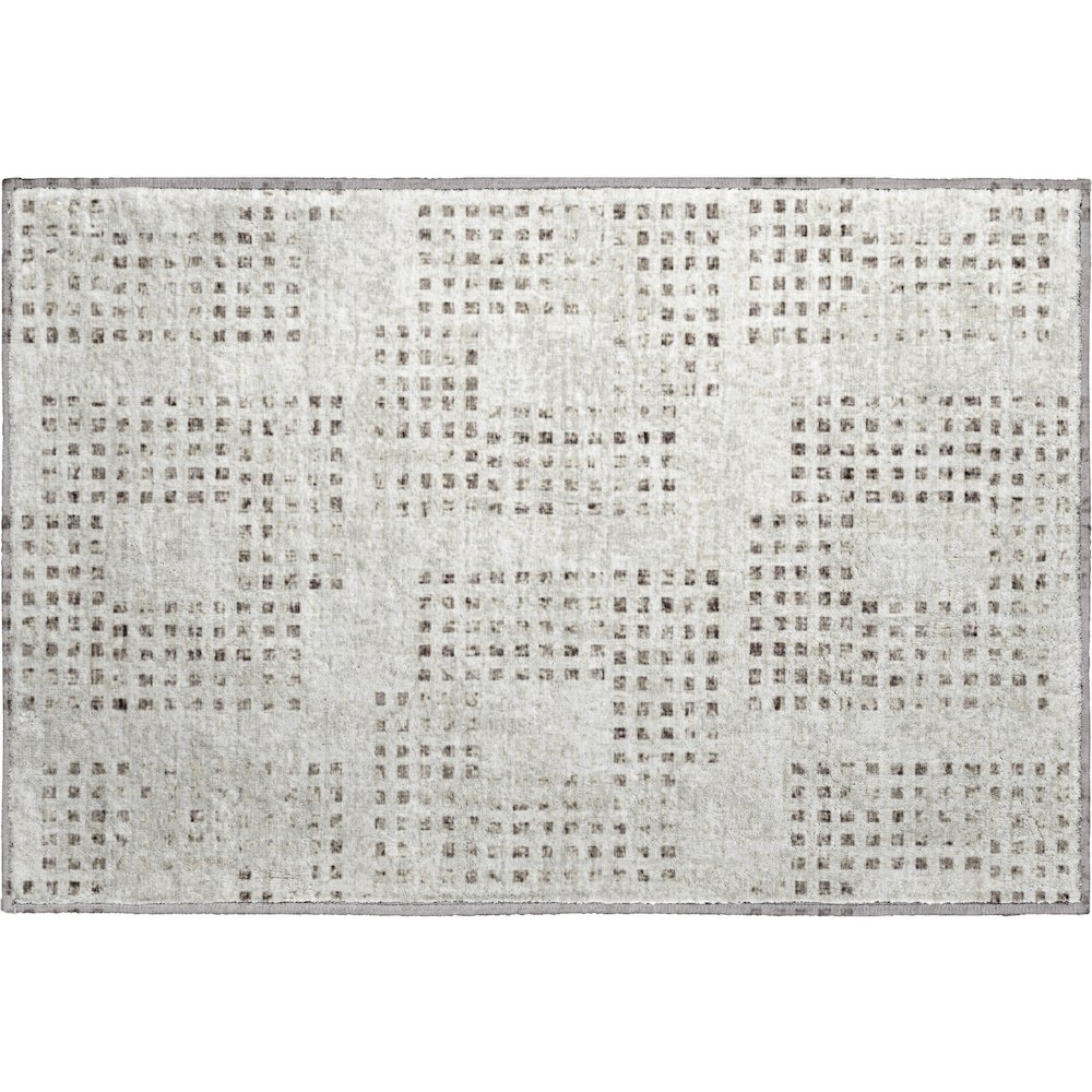Premium Machine Washable Mayfield  Beige 1'8" x 2'6" Rug. Picture 1