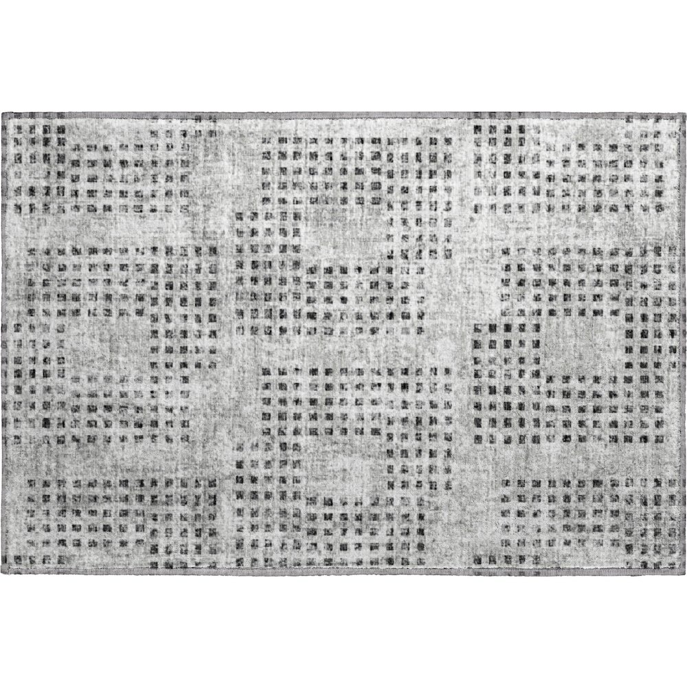 Premium Machine Washable Mayfield  Gray 1'8" x 2'6" Rug. Picture 1