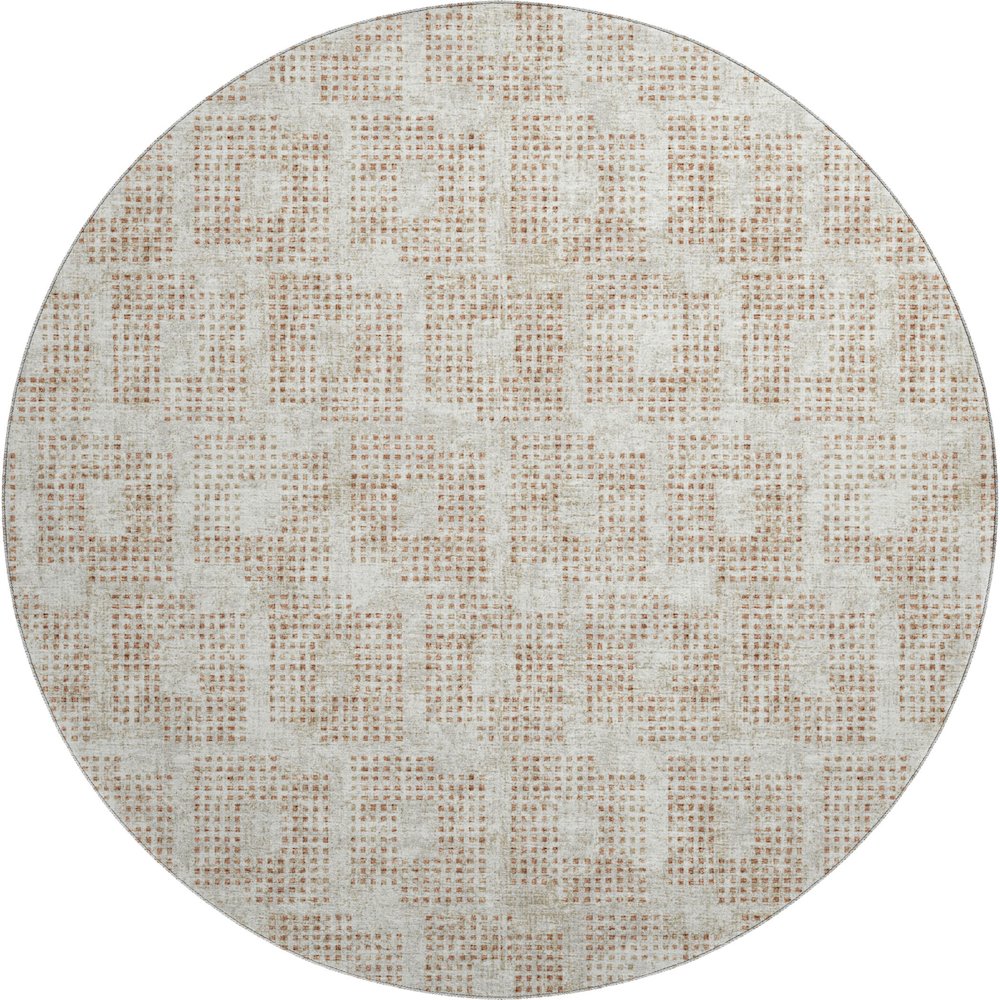 Premium Machine Washable Mayfield  Spice 8' x 8' Round Rug. Picture 1