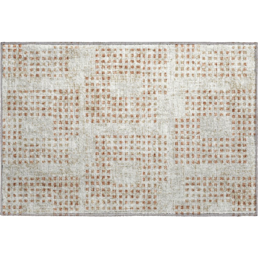 Premium Machine Washable Mayfield  Spice 1'8" x 2'6" Rug. Picture 1