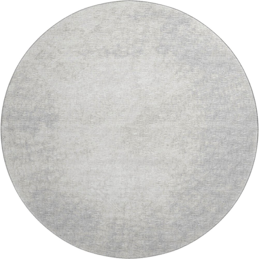 Premium Machine Washable Mayfield  Gray 8' x 8' Round Rug. Picture 1