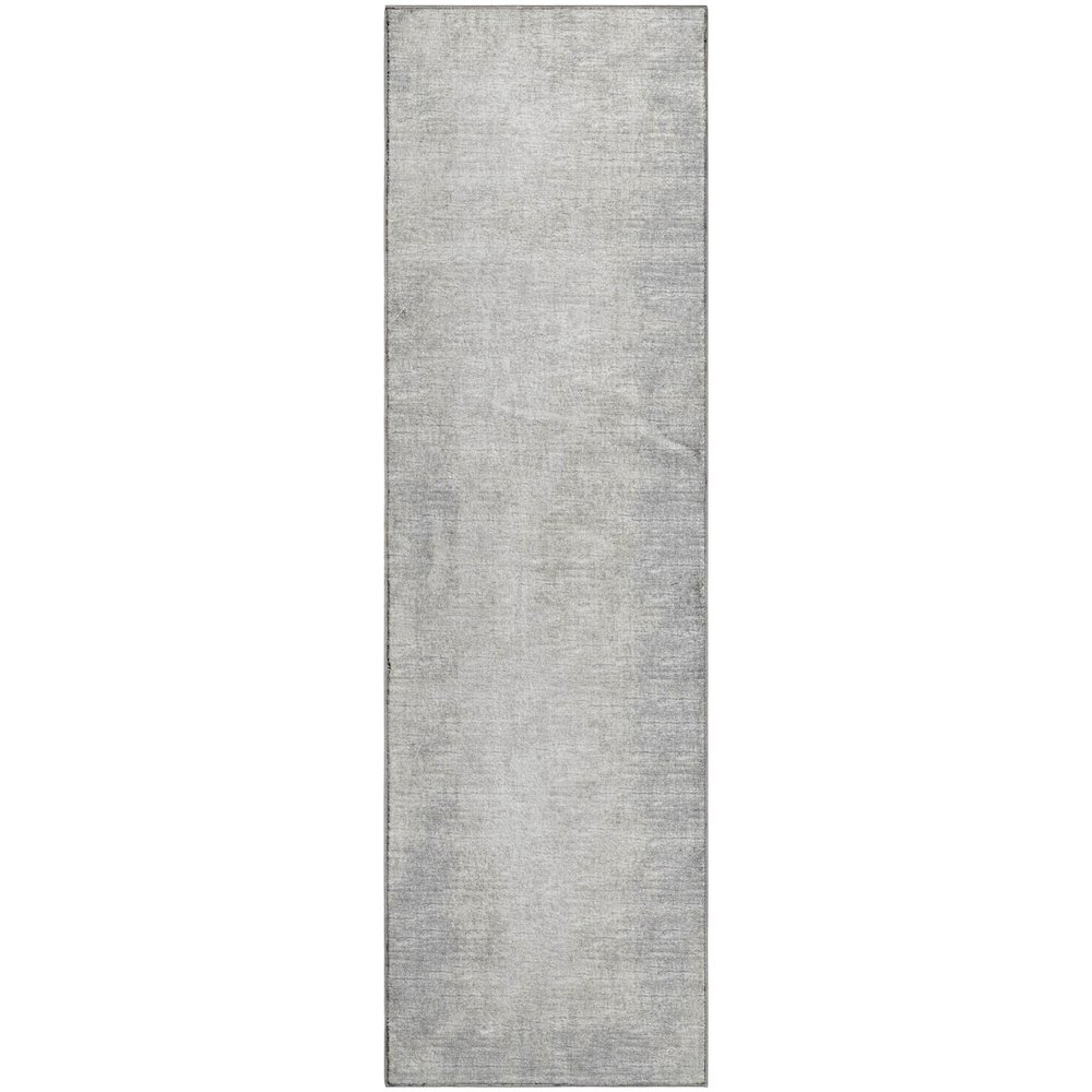 Premium Machine Washable Mayfield  Gray 2'3" x 7'6" Runner Rug. Picture 1