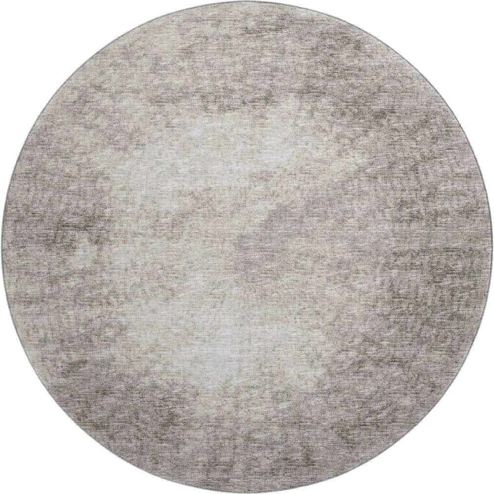 Premium Machine Washable Mayfield  Mocha 8' x 8' Round Rug. Picture 1