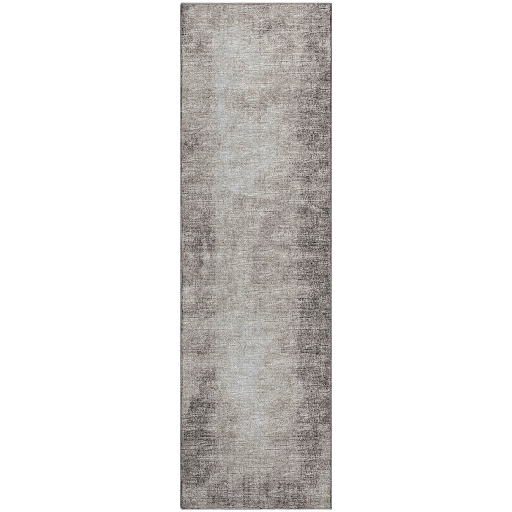 Premium Machine Washable Mayfield  Mocha 2'3" x 7'6" Runner Rug. Picture 1