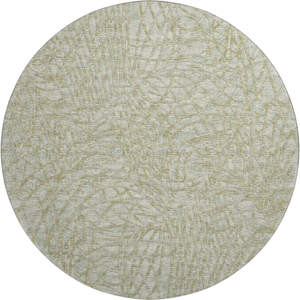 Premium Machine Washable Mayfield  Sage 8' x 8' Round Rug. Picture 1