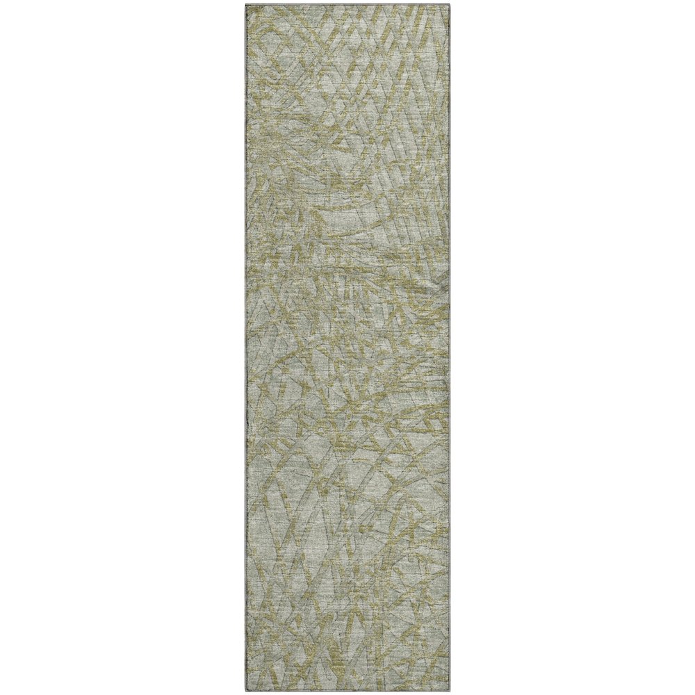 Premium Machine Washable Mayfield  Sage 2'3" x 7'6" Runner Rug. Picture 1