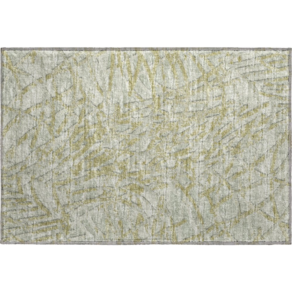 Premium Machine Washable Mayfield  Sage 1'8" x 2'6" Rug. Picture 1