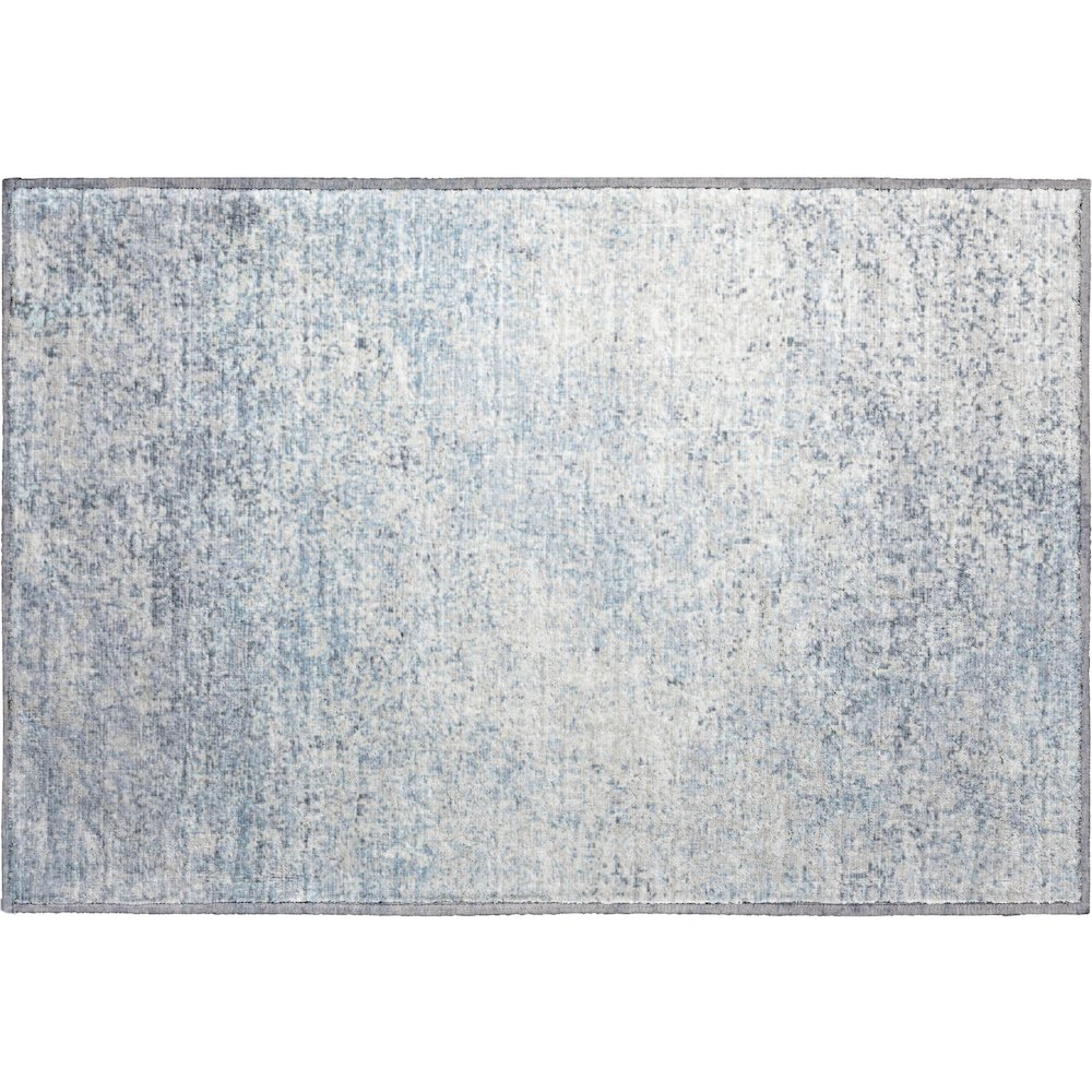Premium Machine Washable Mayfield  Blue 1'8" x 2'6" Rug. Picture 1