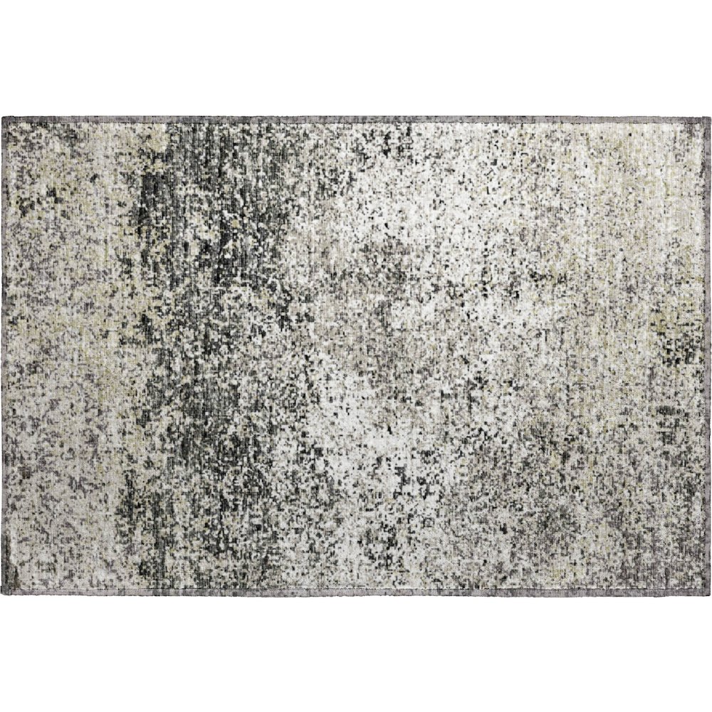 Premium Machine Washable Mayfield  Gray 1'8" x 2'6" Rug. Picture 1