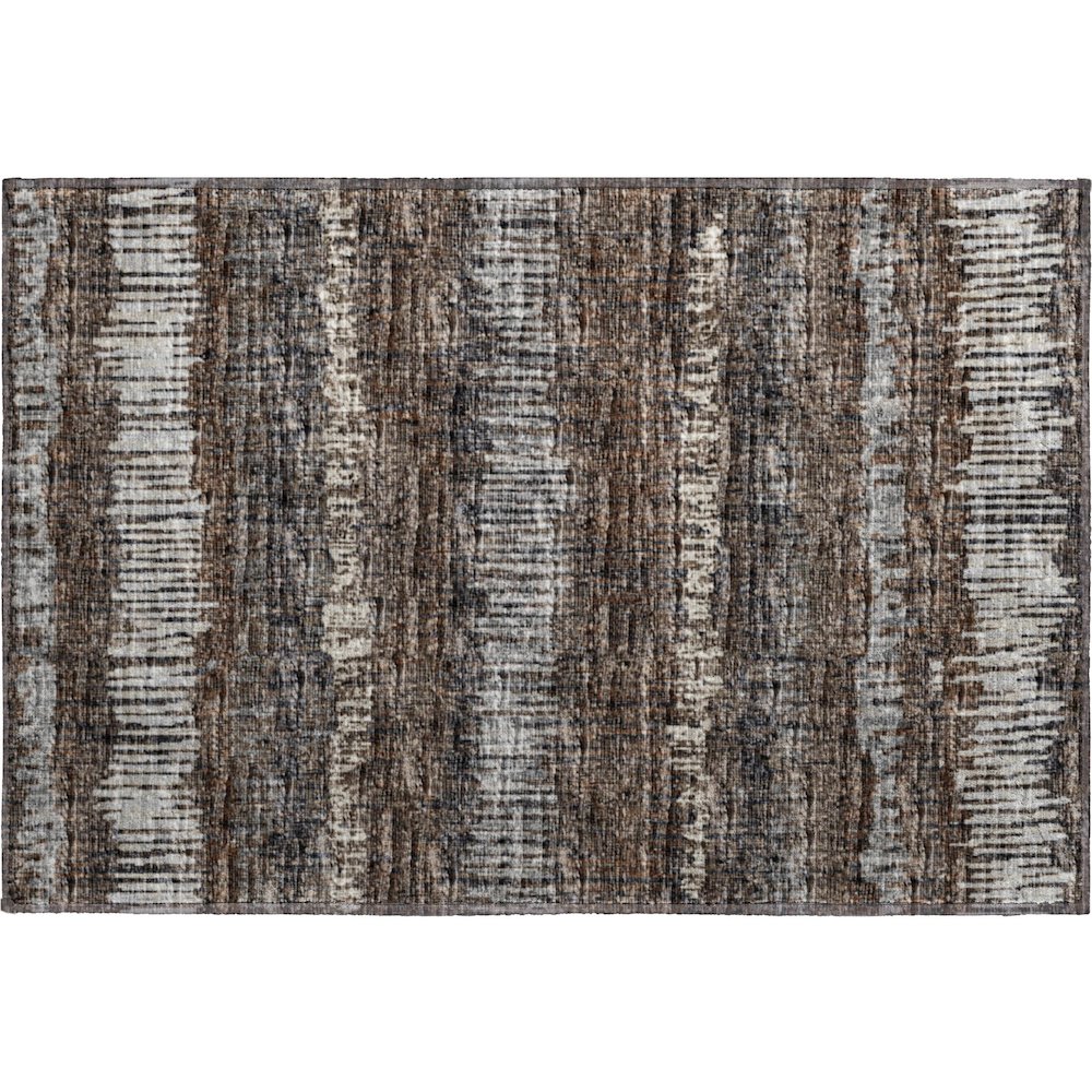 Premium Machine Washable Mayfield  Brown 1'8" x 2'6" Rug. Picture 1